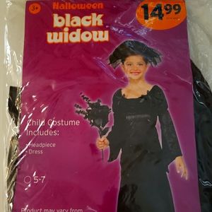 Black widow kids Halloween  dress up costume size